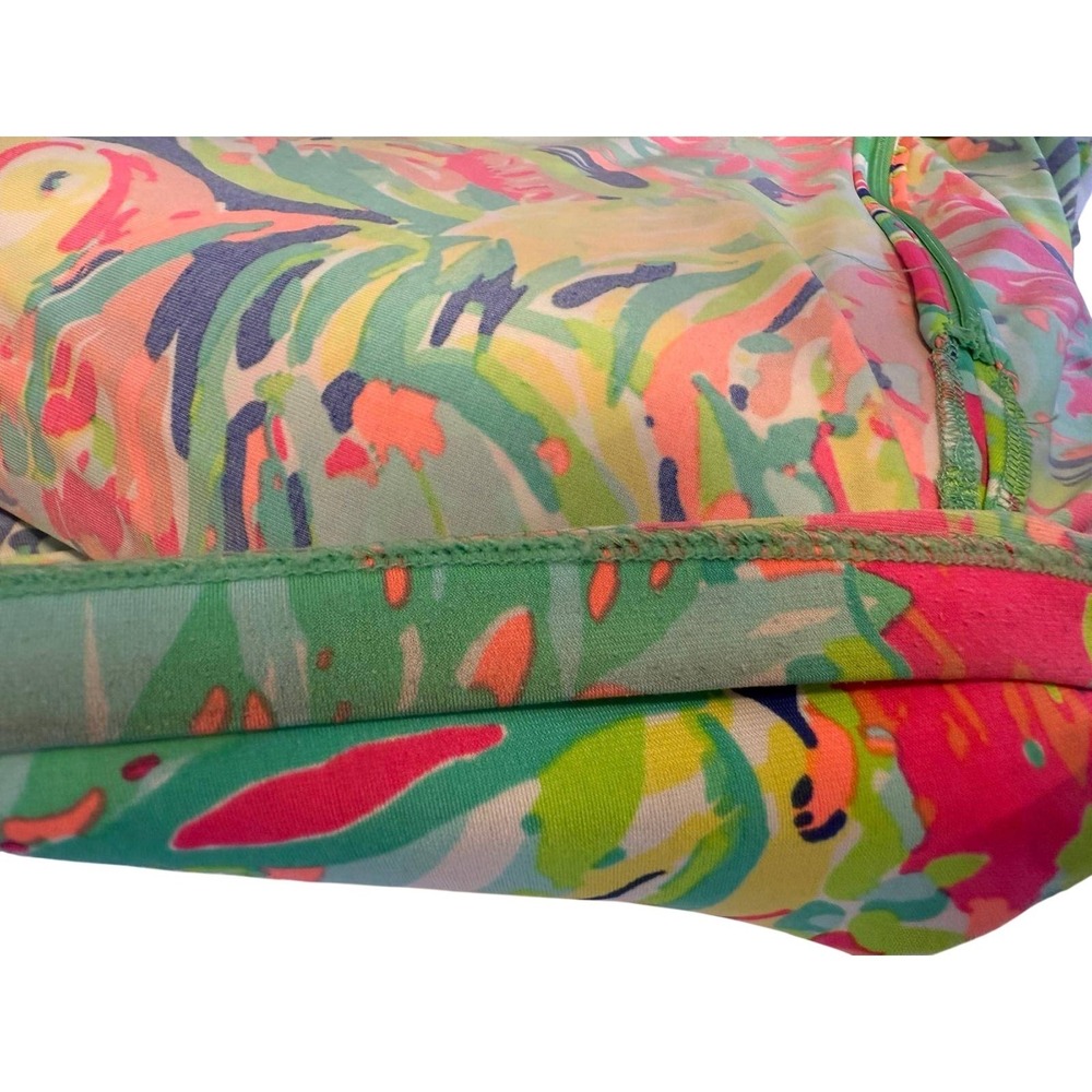 Lilly Pulitzer Loro Maxi Dress Parrot Party Tropical Floral Pink Green Size M - Picture 8 of 8